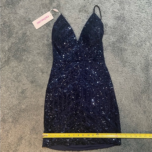 Prom Girl Sequin Prom Dress size L - Picture 8 of 9